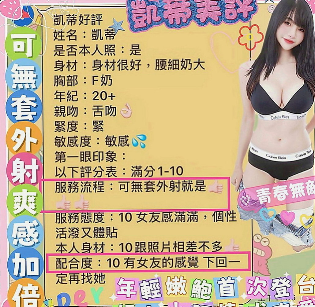 楊梅叫茶:凱薇 |按摩妹|165cm|42kg/|C杯|24y|